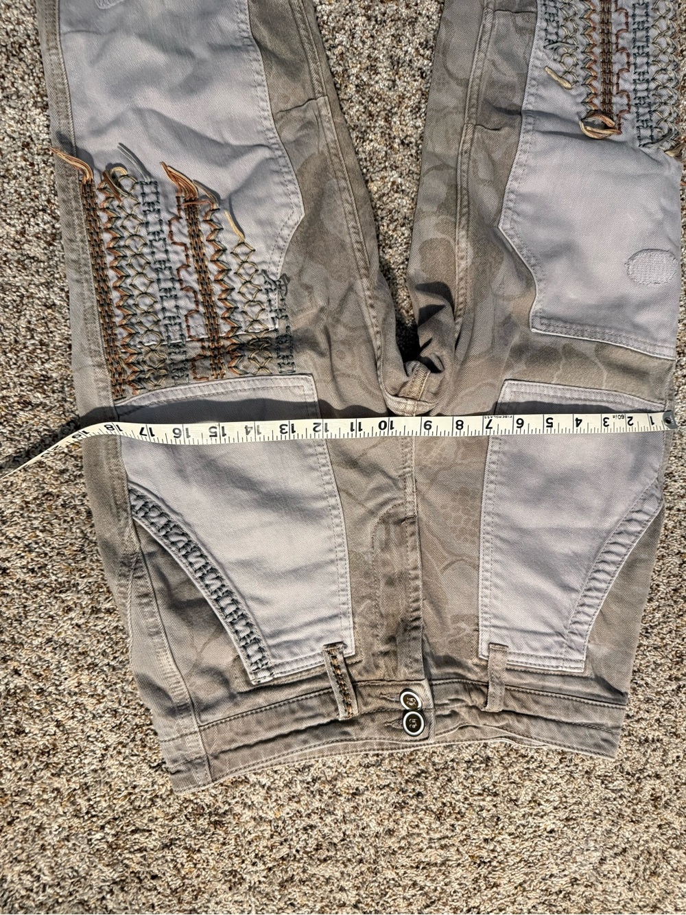 Pilcro by Anthropologie Beige Patchwork Cargo Pants - Picture 8 of 13